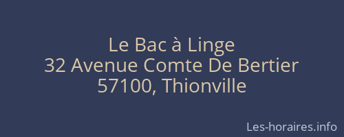 Le Bac à Linge