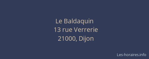 Le Baldaquin