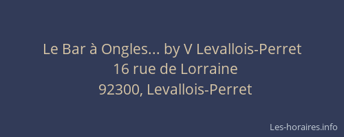 Le Bar à Ongles... by V Levallois-Perret