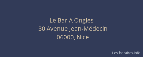 Le Bar A Ongles