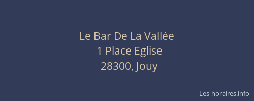 Le Bar De La Vallée