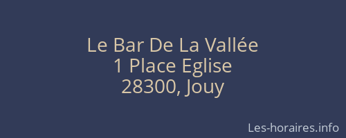 Le Bar De La Vallée