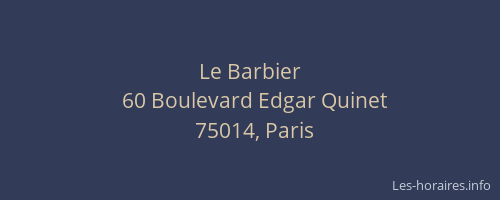 Le Barbier