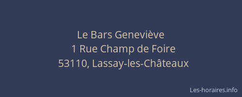 Le Bars Genevi&egrave;ve