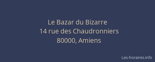Le Bazar du Bizarre