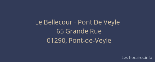 Le Bellecour - Pont De Veyle