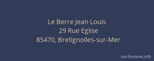 Le Berre Jean Louis