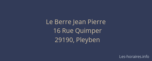 Le Berre Jean Pierre