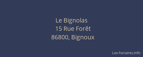Le Bignolas