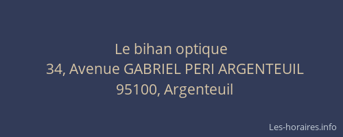 Le bihan optique