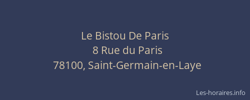 Le Bistou De Paris