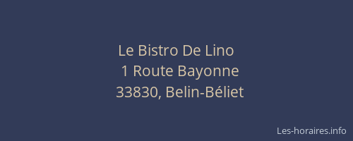 Le Bistro De Lino