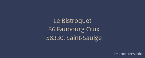 Le Bistroquet