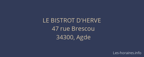 LE BISTROT D'HERVE
