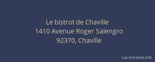 Le bistrot de Chaville