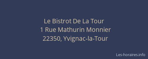 Le Bistrot De La Tour
