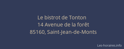 Le bistrot de Tonton