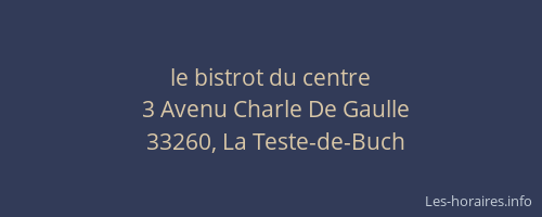 le bistrot du centre