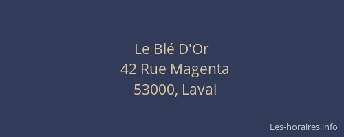 Le Blé D'Or