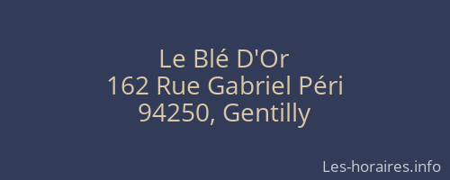 Le Blé D'Or