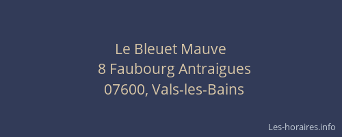 Le Bleuet Mauve