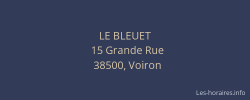 LE BLEUET