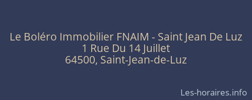 Le Boléro Immobilier FNAIM - Saint Jean De Luz