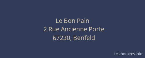 Le Bon Pain