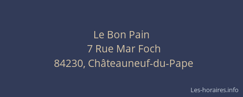 Le Bon Pain
