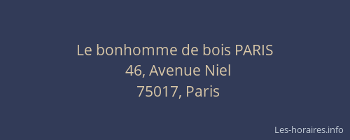 Le bonhomme de bois PARIS
