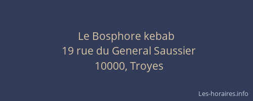 Le Bosphore kebab