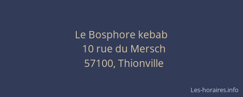 Le Bosphore kebab