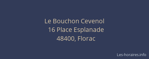 Le Bouchon Cevenol