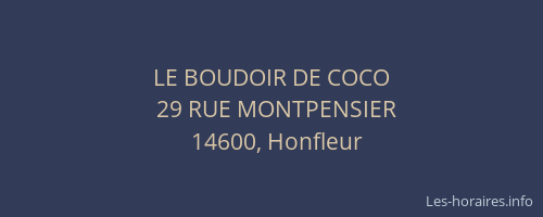 LE BOUDOIR DE COCO