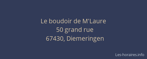 Le boudoir de M'Laure
