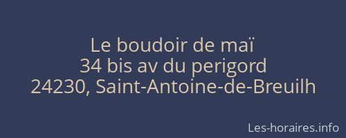 Le boudoir de maï