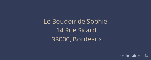 Le Boudoir de Sophie