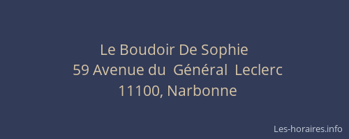 Le Boudoir De Sophie