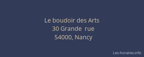 Le boudoir des Arts