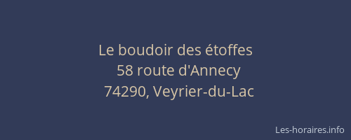 Le boudoir des &eacute;toffes