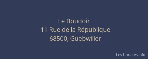 Le Boudoir