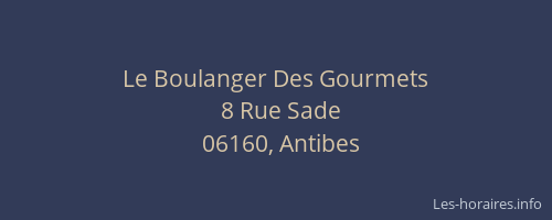 Le Boulanger Des Gourmets