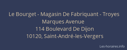 Le Bourget - Magasin De Fabriquant - Troyes Marques Avenue