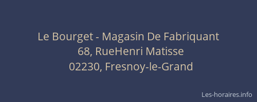 Le Bourget - Magasin De Fabriquant