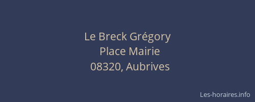 Le Breck Grégory