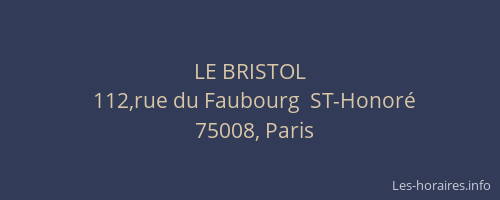 LE BRISTOL