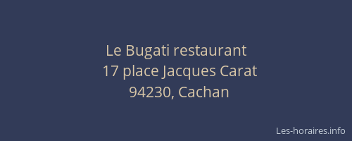 Le Bugati restaurant