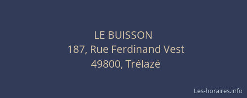 LE BUISSON
