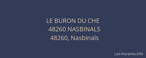 LE BURON DU CHE