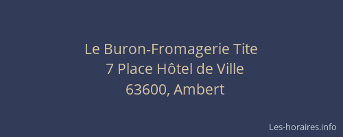 Le Buron-Fromagerie Tite